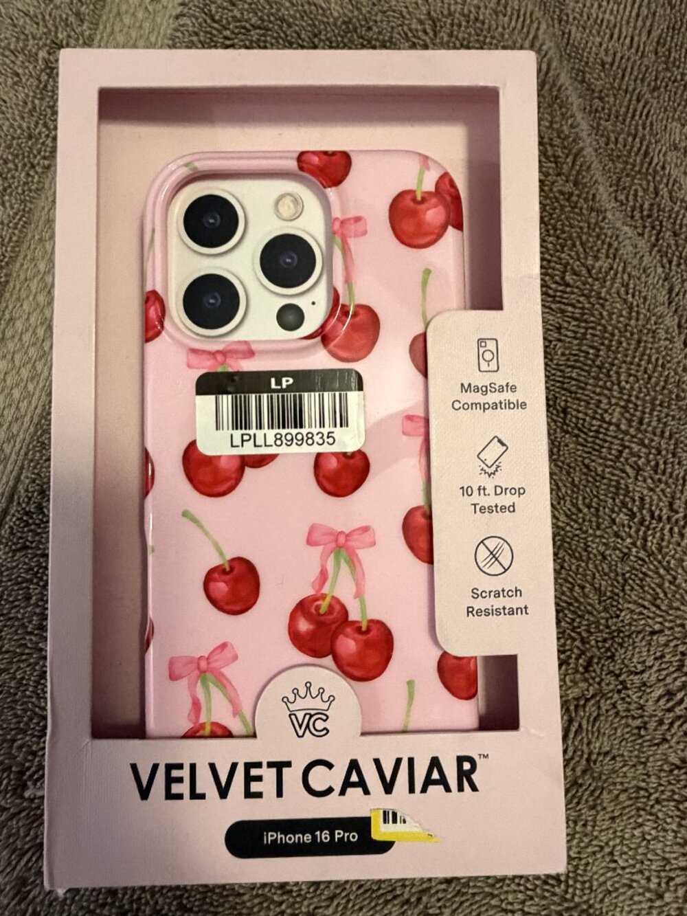 Velvet Caviar Iphone 16 Cherries Case NWT